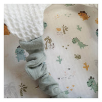 Serviette élastiquée "bébés dinos"