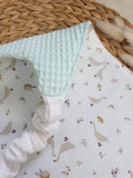 Serviette élastiquée "oies"