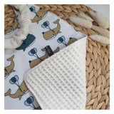 Serviette élastiquée "baleines"