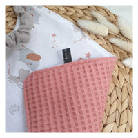 Serviette élastiquée "éléphant et souris"