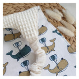 Serviette élastiquée "baleines"