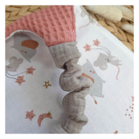 Serviette élastiquée "éléphant et souris"